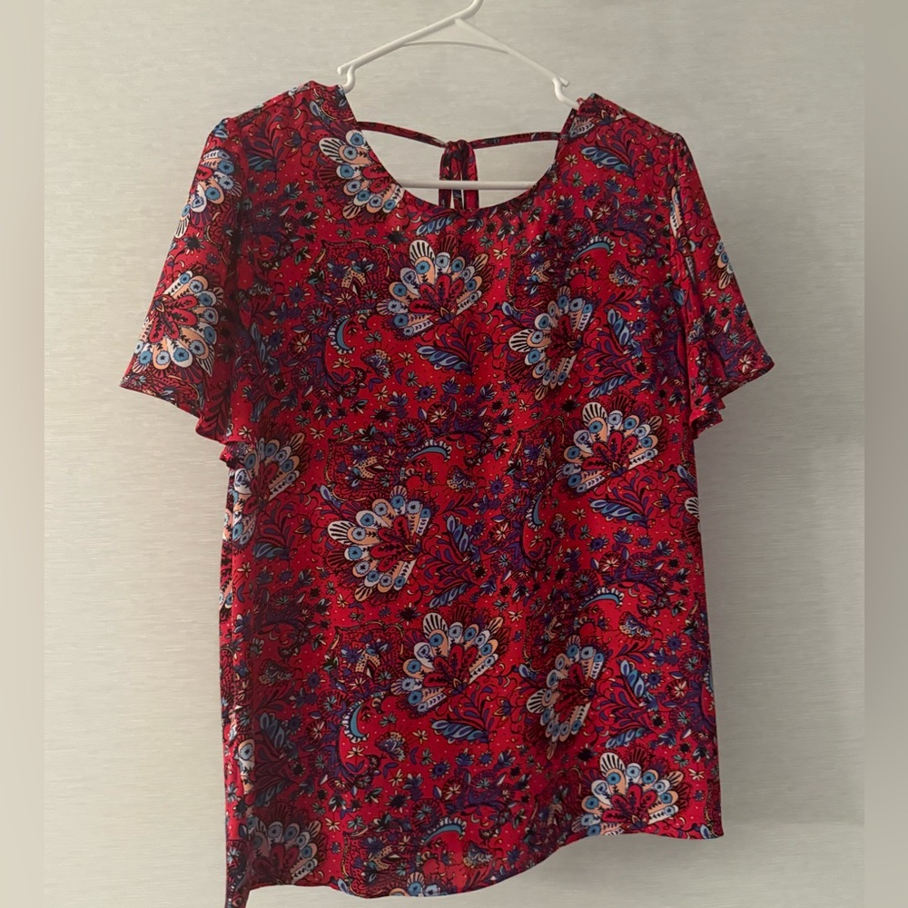 LOFT Floral Red Women's Top
